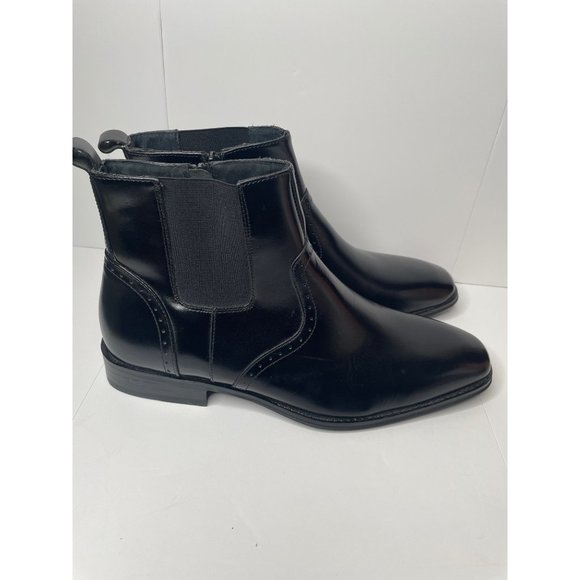 Stacy Adams men\'s ankle boots black leather side zip size 9 1/2 main image 5